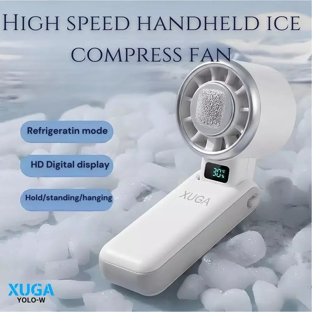 xuga-handheld-air-cooling-fan-4000-mah-battery-capacity-brushless-motor-105-w-power-5-speeds-yolo-w