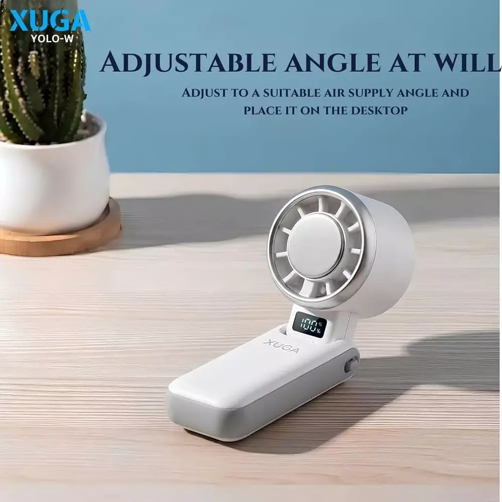 xuga-handheld-air-cooling-fan-4000-mah-battery-capacity-brushless-motor-105-w-power-5-speeds-yolo-w