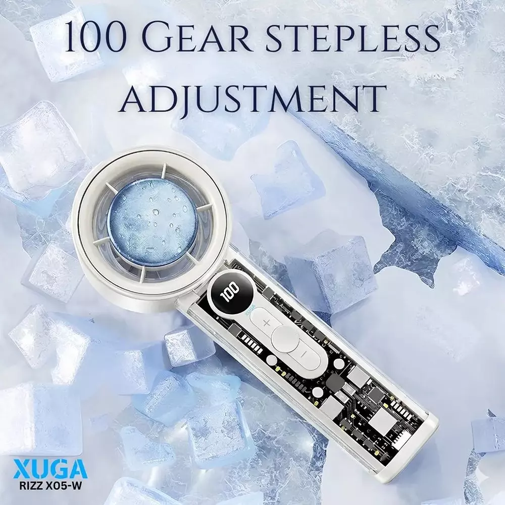 xuga-handheld-air-cooling-fan-6000-mah-battery-capacity-37-w-power-white-color-rizz-x05-w