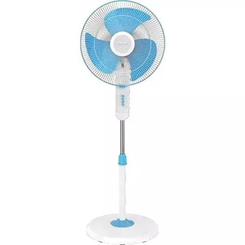 Polycab Pedestal Fan Aery 400 mm Sweep Size Sky Blue High Speed