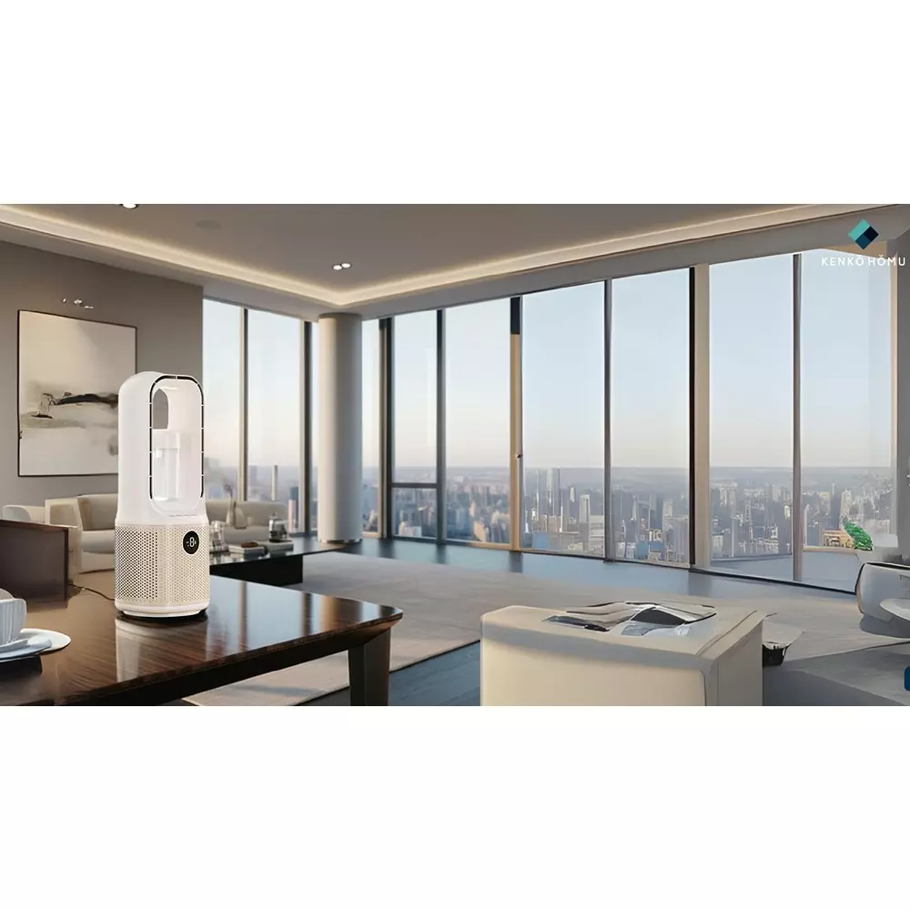 Kenko Homu YUGEN Bladeless Table Fan 10 W Power Button Control 5000 mAh Battery Capacity Ivory White BLDC Motor, KH-12C