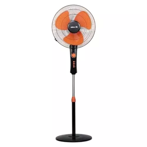 IBELL Pedestal Fan 1280 RPM 3 Blade 55 W Power 400 mm (15.7 inch) Sweep Size Button Control Orange, ZEPHYR03