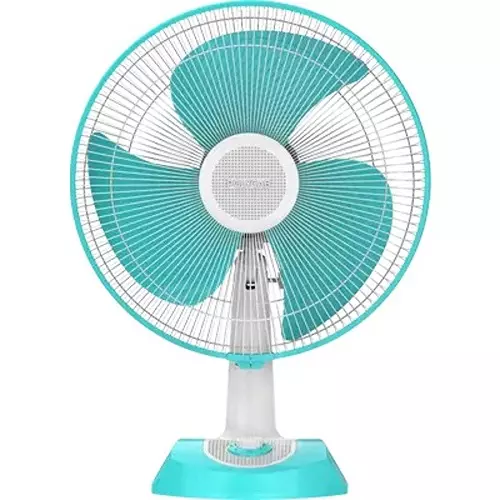 Polycab Table Fan Aery 400 mm Sweep Size Turquoise Blue High Speed
