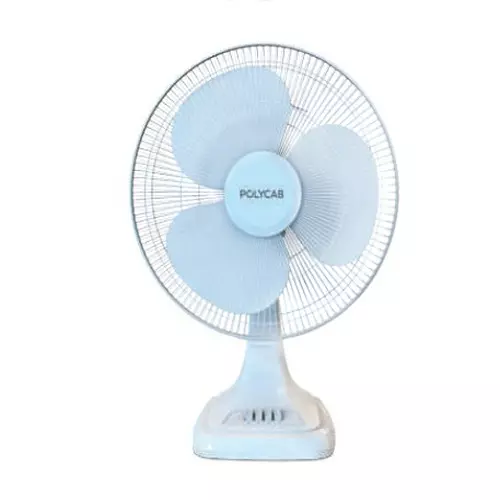 Polycab Table Fan Aery Plus 400 mm Sweep Size White Normal Speed
