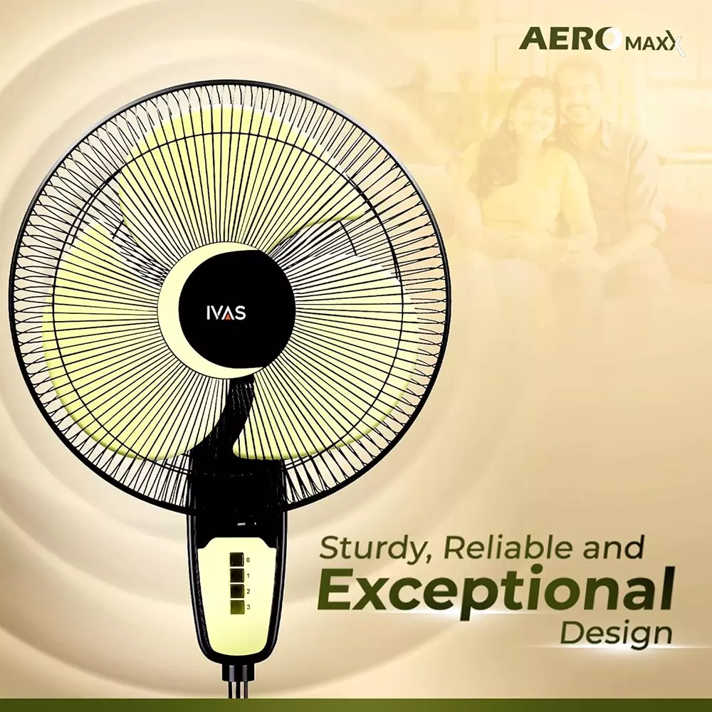 ivas-aeromaxx-3-blades-pedestal-fan-115-w-power-consumption-400-mm-sweep-size-corded-electric-yellow-black-for-room-home-use