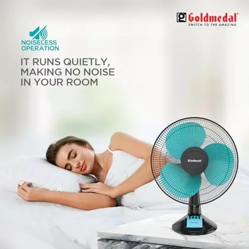 Goldmedal Dyno Table Fan Turquoise Black 400 mm, TFS150716DMTBA