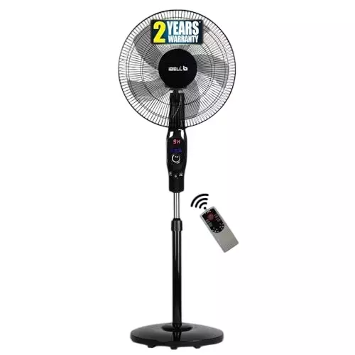 IBELL Pedestal Fan with Remote 1350 RPM 5 Blade 55 W Power 400 mm (15.7 inch) Sweep Size Remote Control Black P16Sb