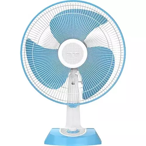 Polycab Table Fan Aery 400 mm Sweep Size Sky Blue High Speed