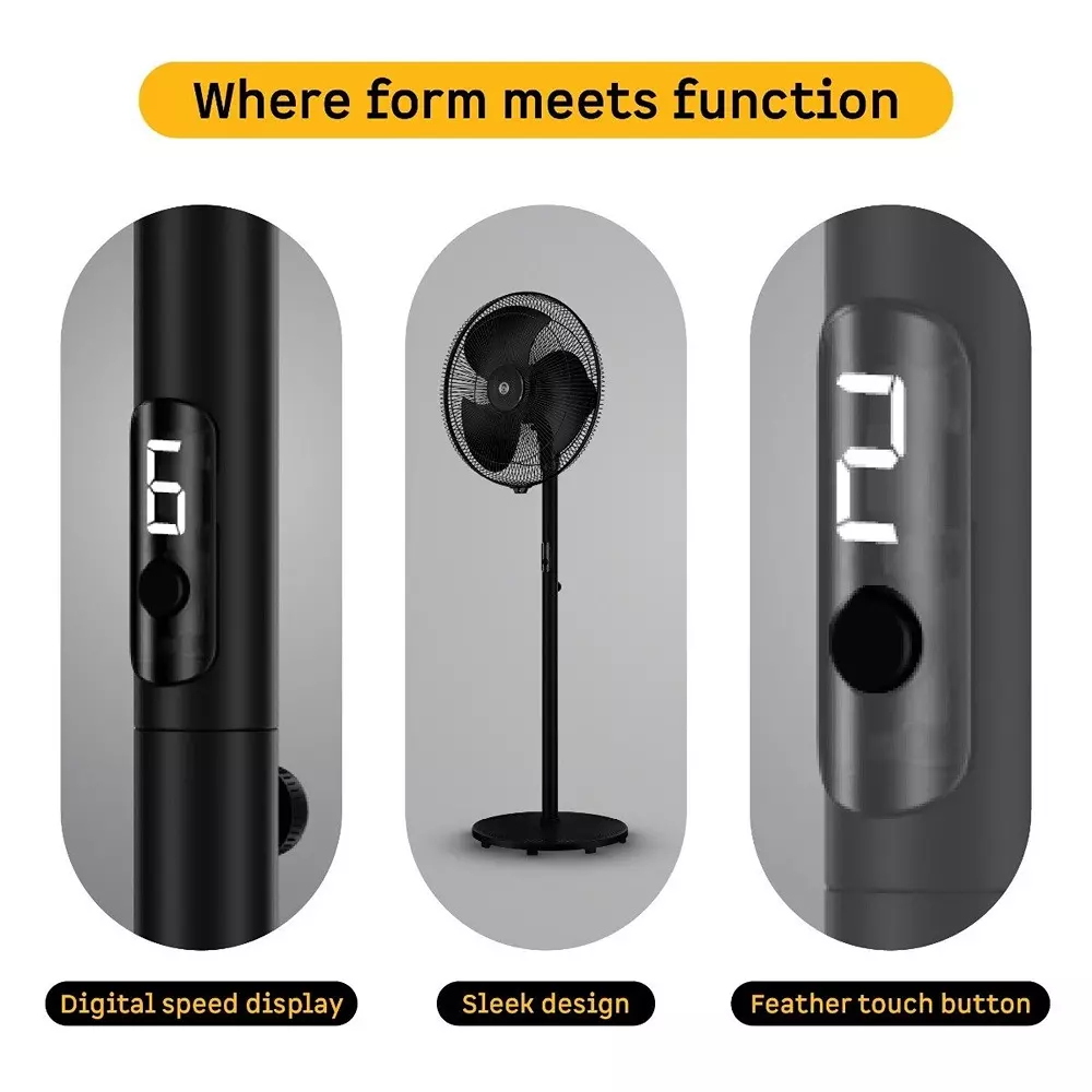 Atomberg Izar Hi-Speed Midnight Black 400 mm Pedestal Fan