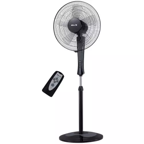 IBELL Pedestal Fan with Remote 1350&nbsp;RPM 5 Blade 55 W Power 406 mm (16 inch) Sweep Size Remote Control Black, WINDP10