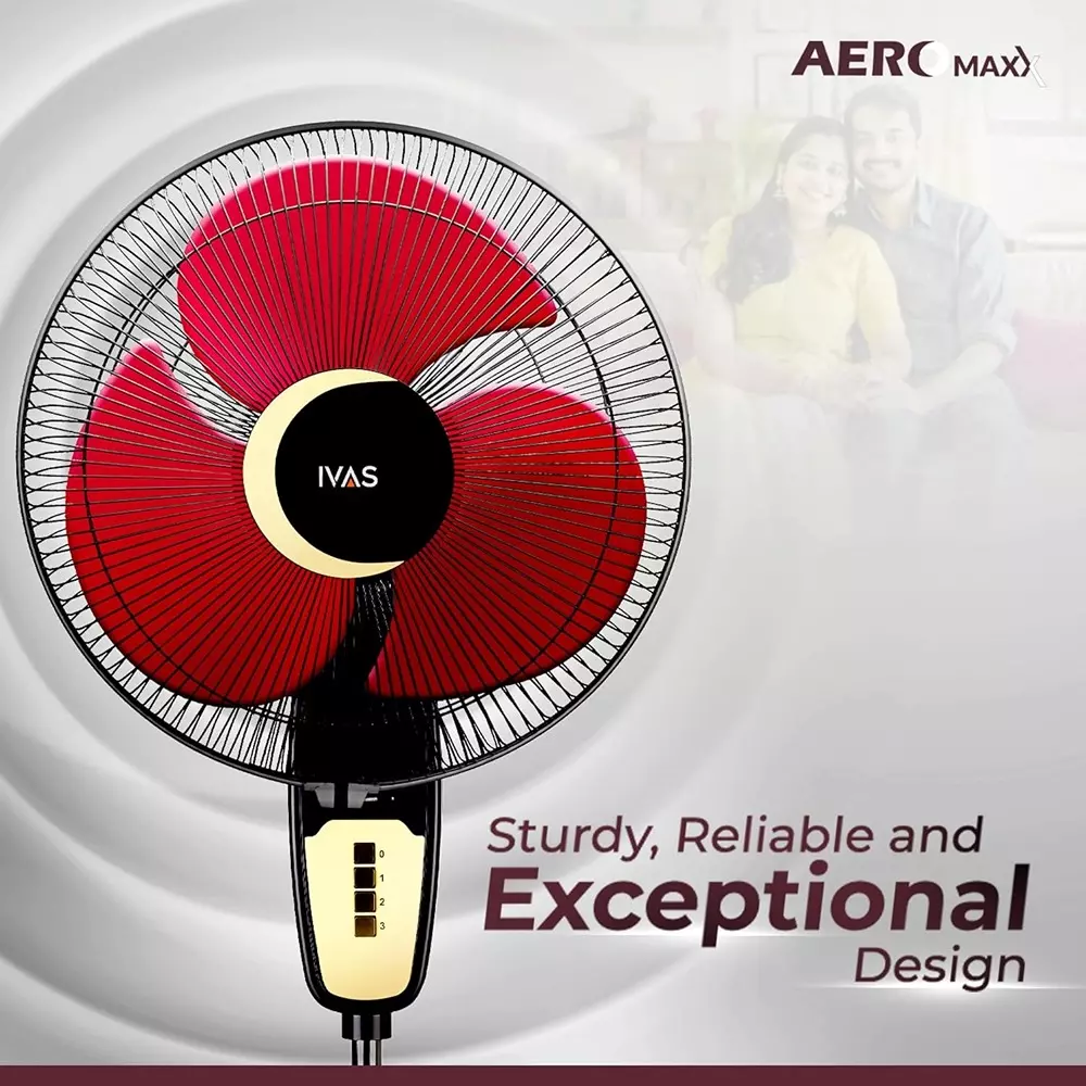 ivas-aeromaxx-3-blades-pedestal-fan-115-w-power-consumption-400-mm-sweep-size-corded-electric-wine-red-black-for-room-home-use