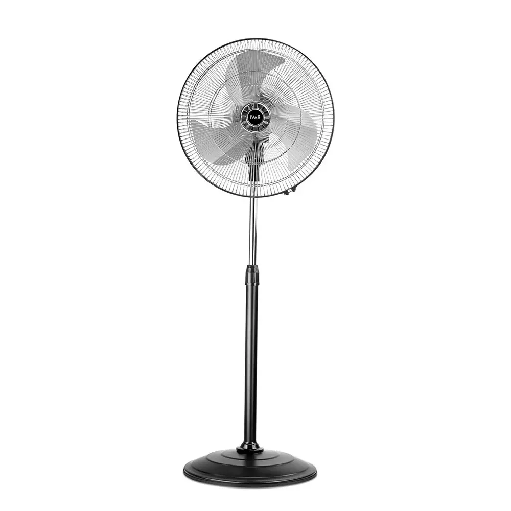 IVAS Cyclix 3 Blades Pedestal Fan 90 W Power Consumption 450 mm Sweep Size Corded Electric Black for Room & Home Use