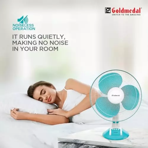 Goldmedal Dyno Table Fan Turquoise White 400 mm, TFS150716DMTWH