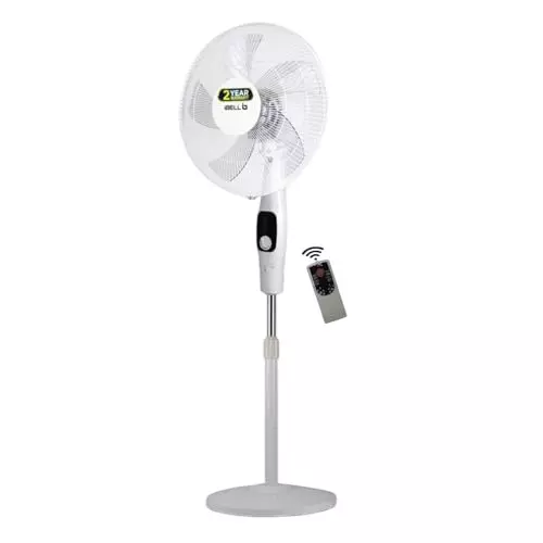 IBELL Pedestal Fan with Remote 1350 RPM 5 Blade 55 W Power 400 mm (15.7 inch) Sweep Size Remote Control White