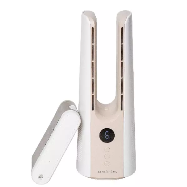 Kenko Homu KAIZEN Bladeless Table Fan 10 W Power Button Control 5000 mAh Battery Capacity Ivory White BLDC Motor, KH-14C