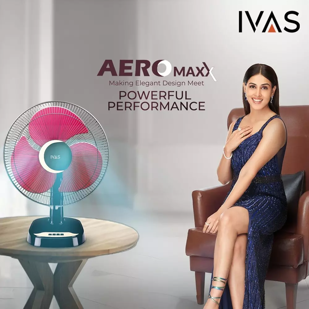 ivas-aeromaxx-table-fan-400-mm-sweep-size-wine-red-black