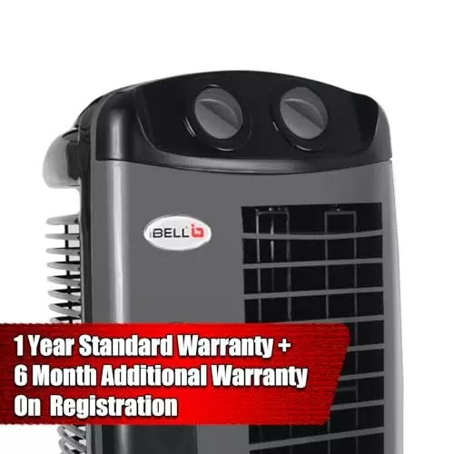 IBELL DELUXE Tower Fan 140 W Power 2250 m³/hr Air Delivery 3 Speed Control Plastic Grey