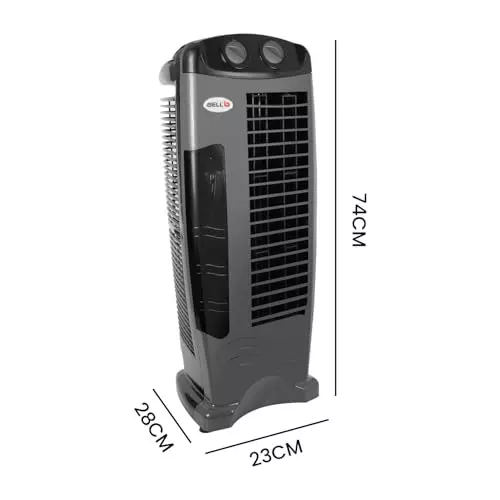 IBELL DELUXE Tower Fan 140 W Power 2250 m³/hr Air Delivery 3 Speed Control Plastic Grey
