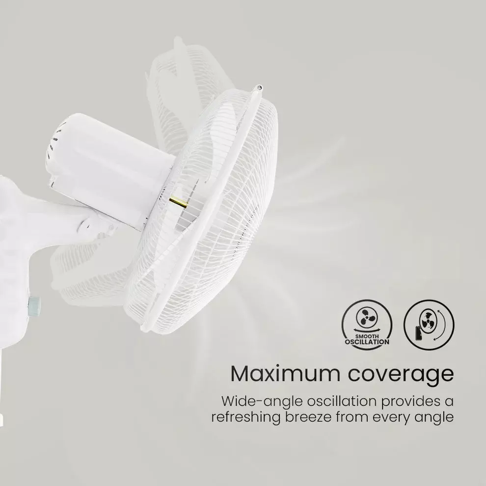Crompton High Speed Torpedo 400 mm Wall Fan- KD White