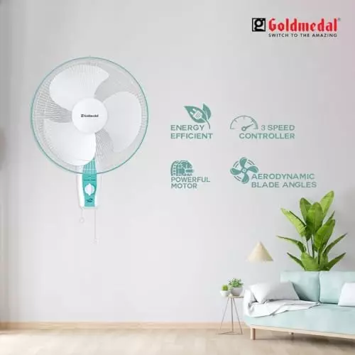 Goldmedal Dyno Pro Wall Fan Turquoise White 400 mm, WFS250416DMTWH