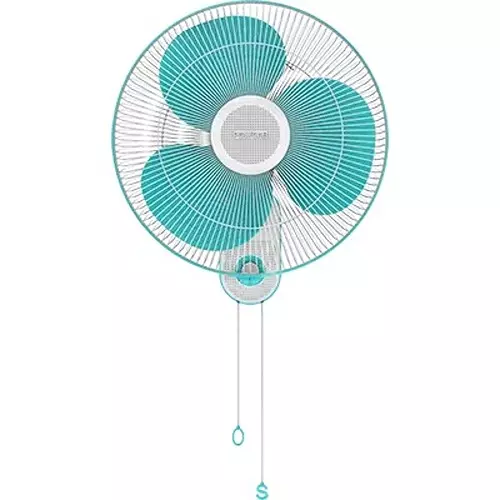 Polycab Wall Fan Aery 400 mm Sweep Size Turquoise Blue Normal Speed