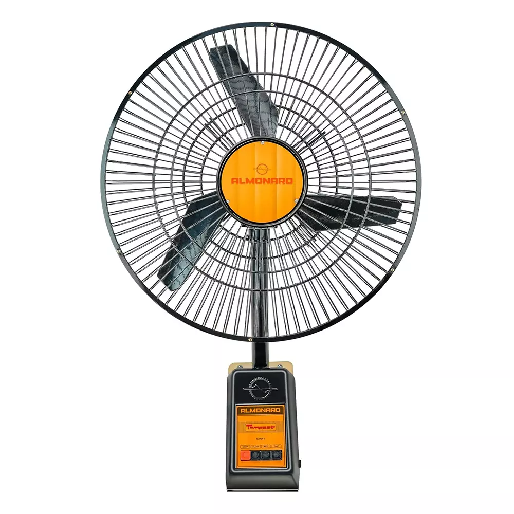Almonard Mark-II Wall Fan Black Color 80 W Power 18 Inch (457.2 mm) Sweep Size