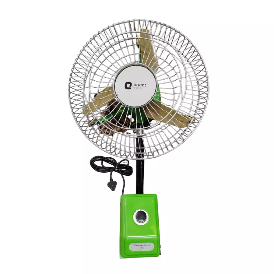 Orient Industrial Heavy Duty Thunderstorm Pro Air Circulator Green 450 mm Wall Fan