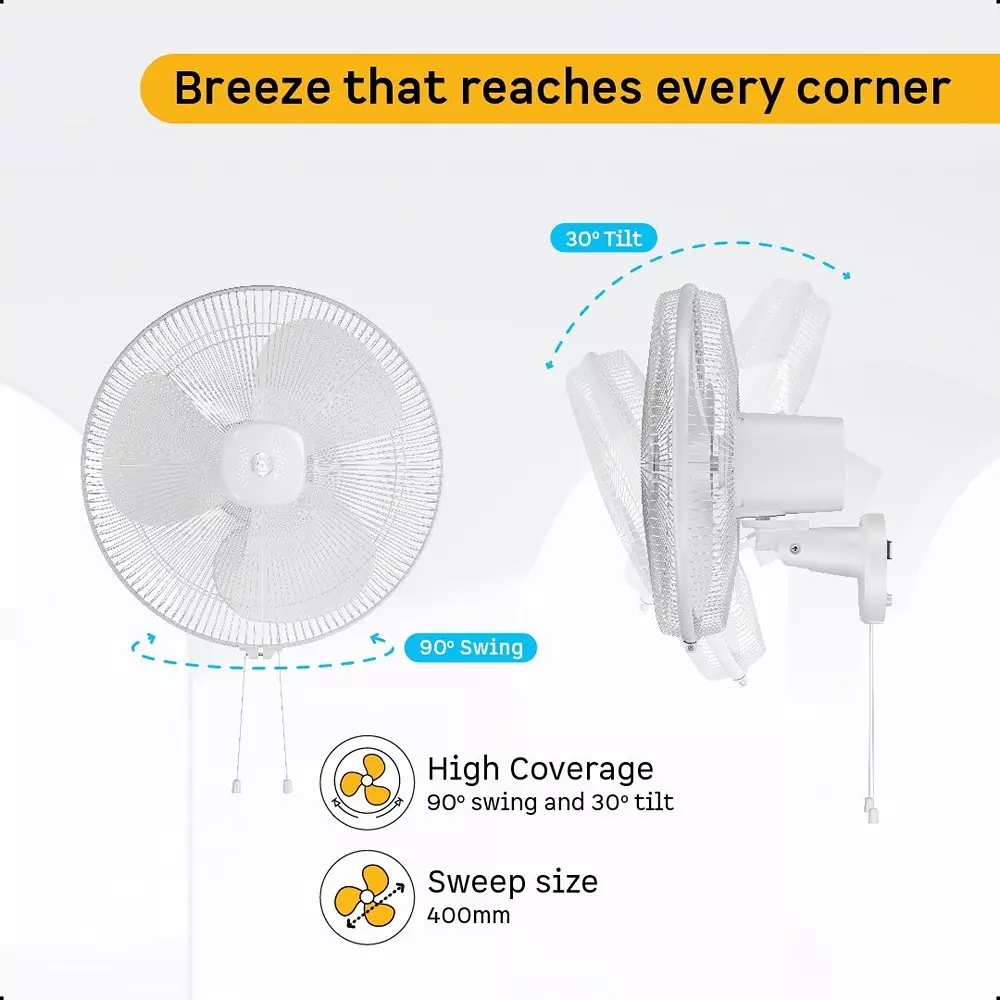 Atomberg Renesa Snow White 400 mm Wall Fan