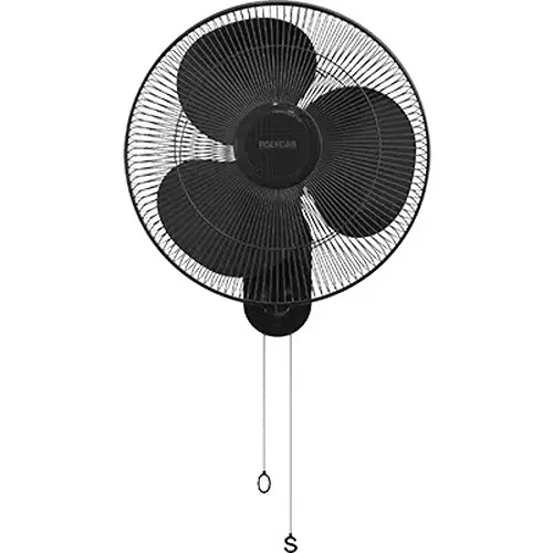 Polycab Wall Fan Aery 400 mm Sweep Size Black Normal Speed