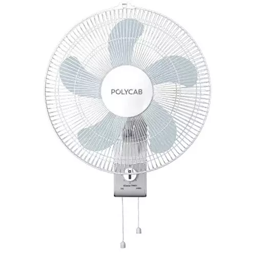 Polycab Wall Fan Elanza 300 mm Sweep Size White Grey