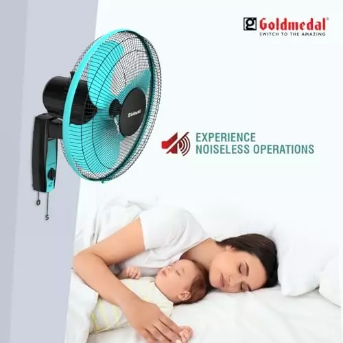 Goldmedal Dyno Pro Wall Fan Turquoise Black 400 mm, WFS250416DMTBA