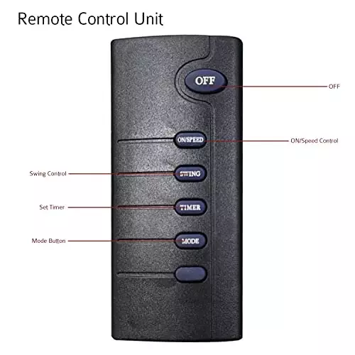 IBELL Wall Fan with Remote 3 Blade 1350&nbsp;RPM 406 mm (16 inch) Sweep Size 55 W Power Plastic Orange in Black, VIVA03WF