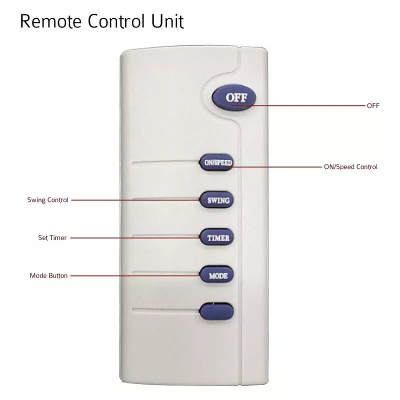 IBELL Viva Wall Fan with Remote 5 Blade 1330&nbsp;RPM 406 mm (16 inch) Sweep Size 55 W Power Plastic White