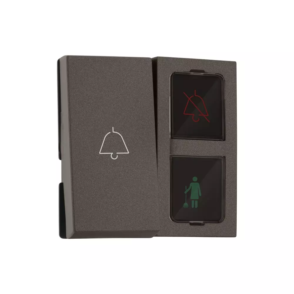 Legrand External DND & MMR Control Unit with Bell Push Myrius Charcoal Grey 2 Module, 6794 54