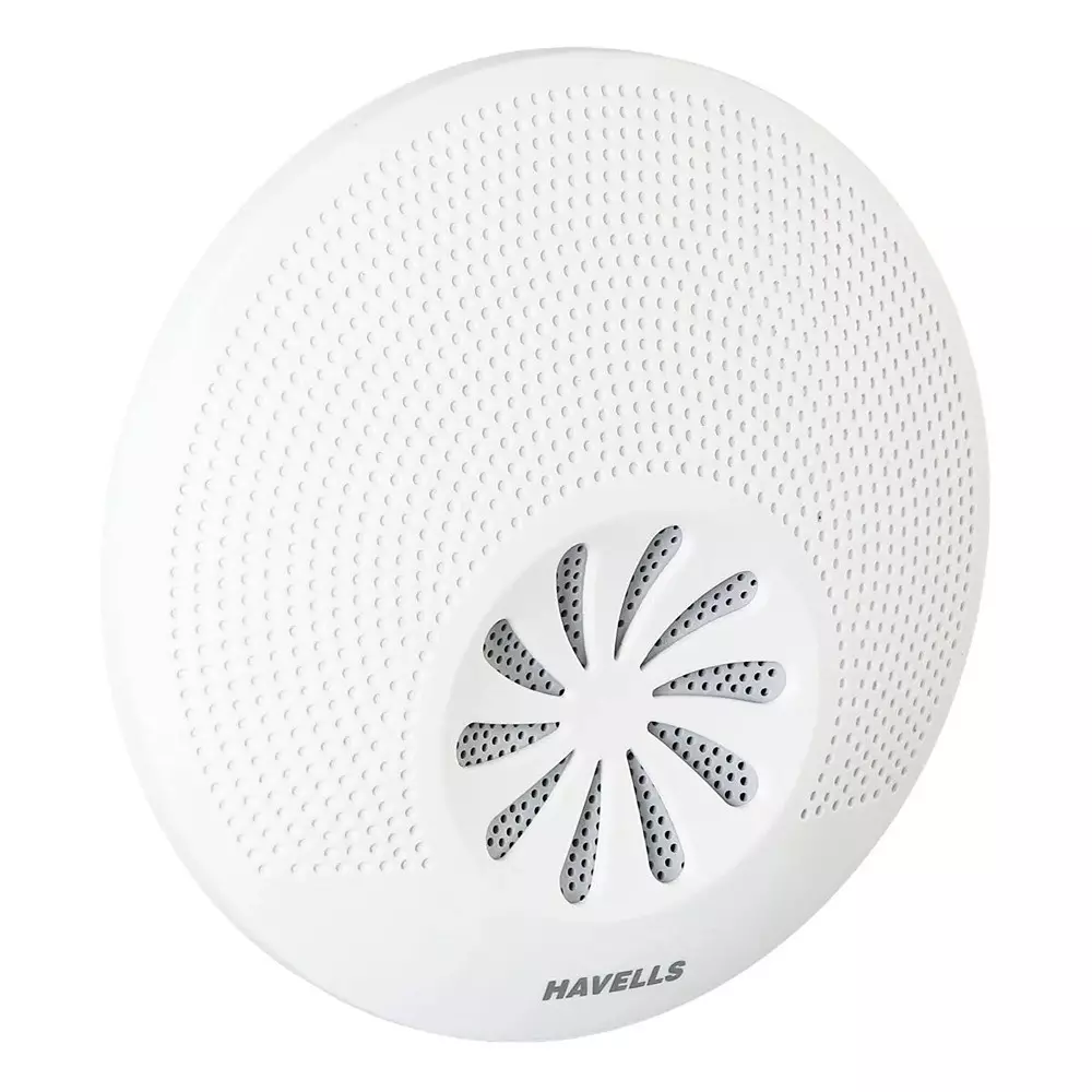 Havells Grey Star Ding Dong Electronic Doorbell Round Shape in White and Grey Plastic Body, AHNLXRG001