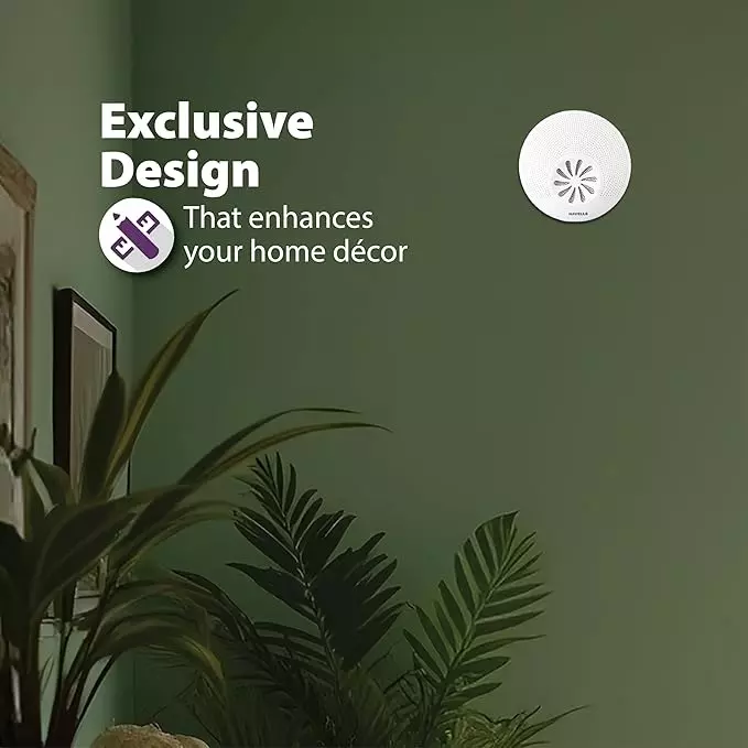 Havells Grey Star Ding Dong Electronic Doorbell Round Shape in White and Grey Plastic Body, AHNLXRG001