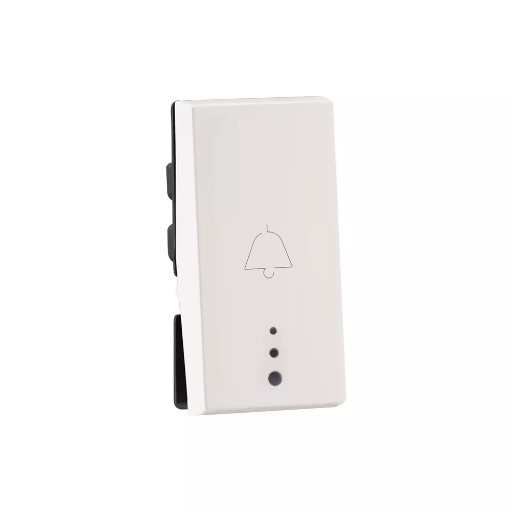 Legrand Bell Push with Indicator Myrius Classic White 6 Amp 1 Module 1 Way, 6792 21