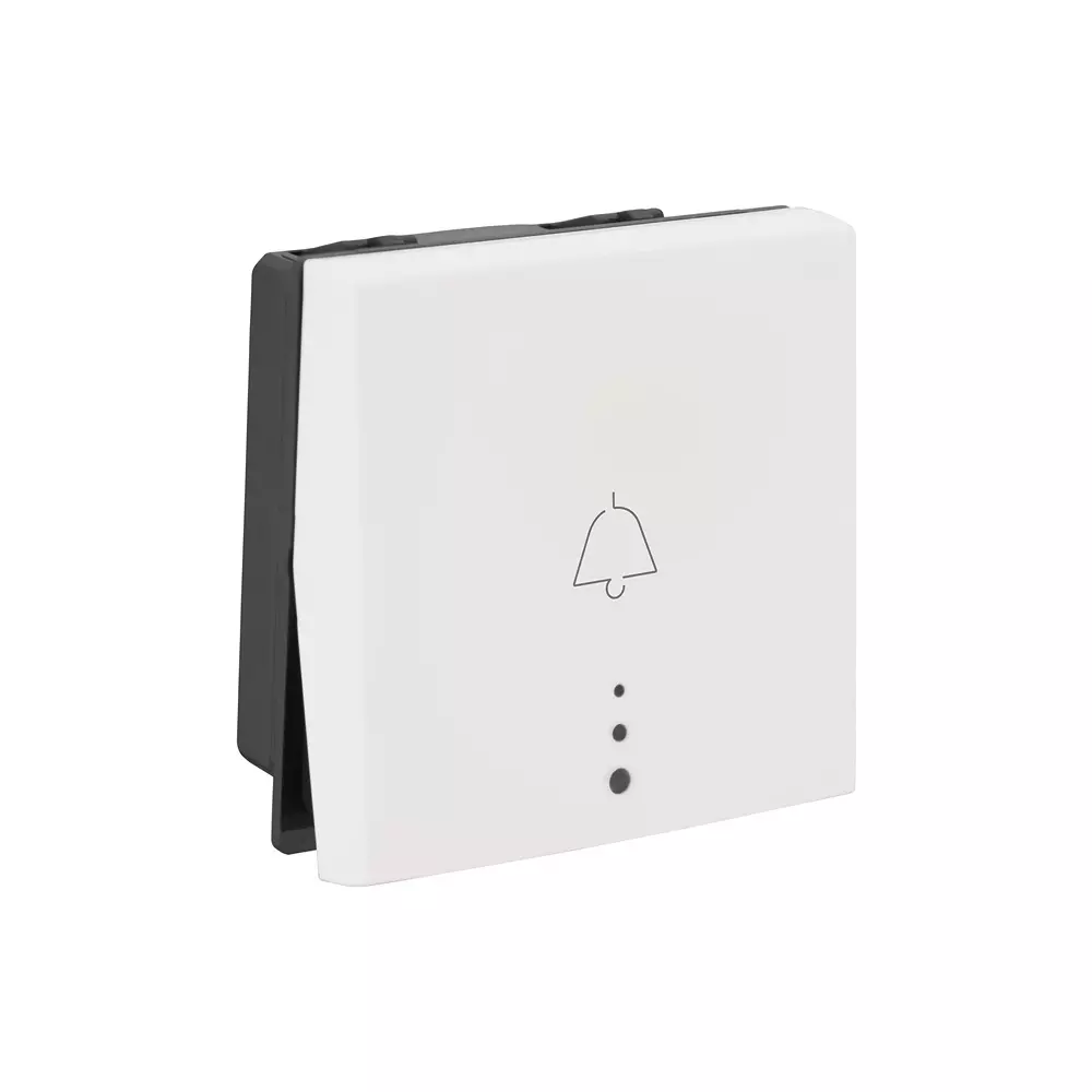 Legrand Bell Push with Indicator Myrius Classic White 6 Amp 2 Module 1 Way, 6792 23
