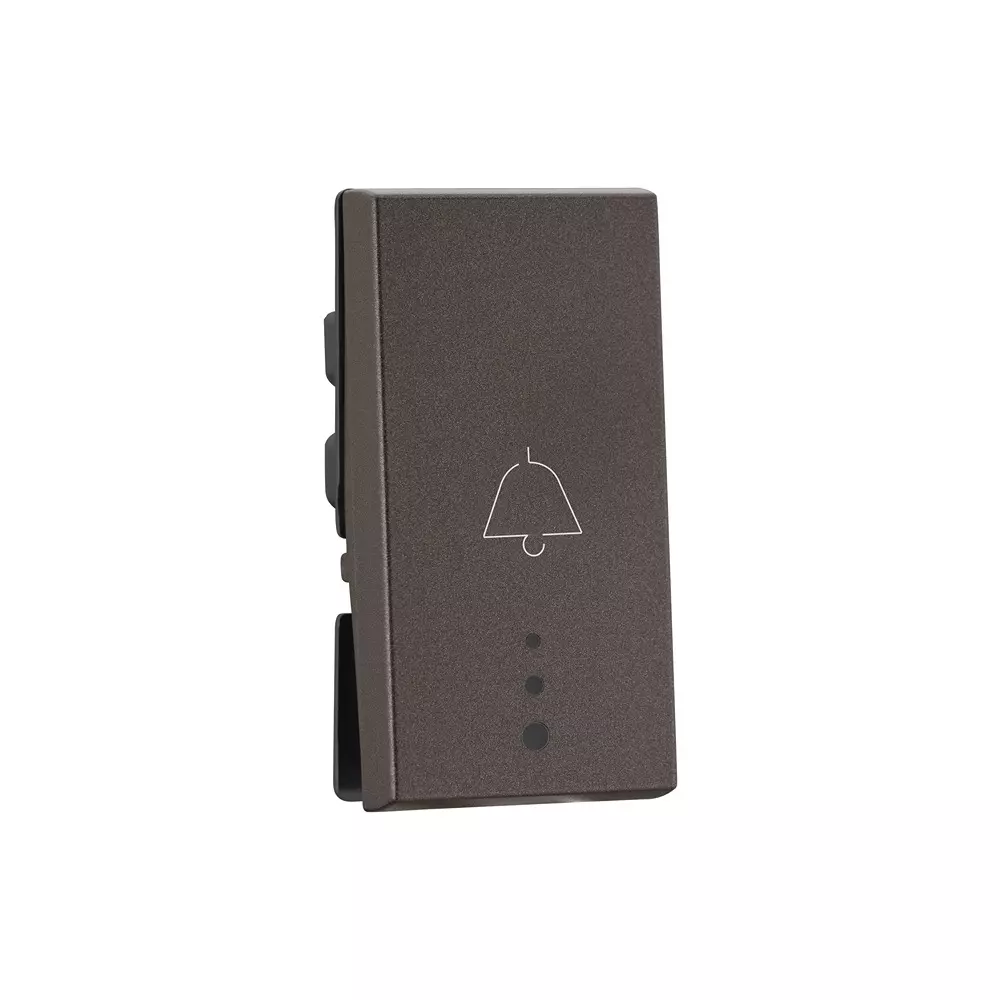 Legrand Bell Push with Indicator Myrius Charcoal Grey 6 Amp 1 Module 1 Way, 6794 21