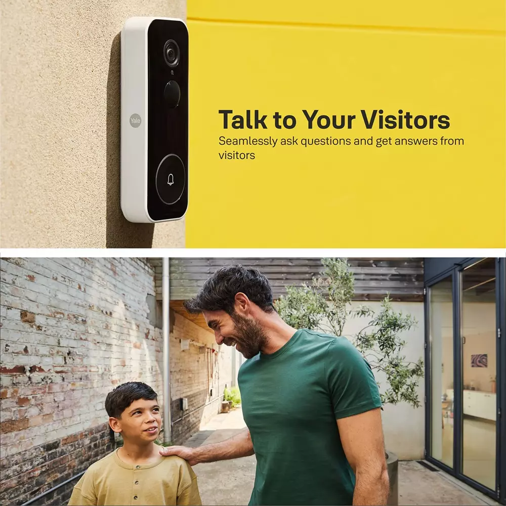 YALE Smart Video Doorbell 1080p Full HD Resolution Wi-Fi 2.4 GHz