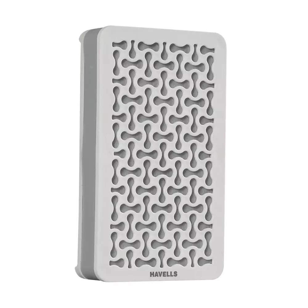 Havells Ring-O Ding Dong Electronic Doorbell Rectangular Shape in Grey Plastic Body, AHNLXRG000