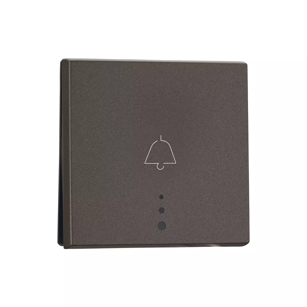 Legrand Bell Push with Indicator Myrius Charcoal Grey 6 Amp 2 Module 1 Way, 6794 23