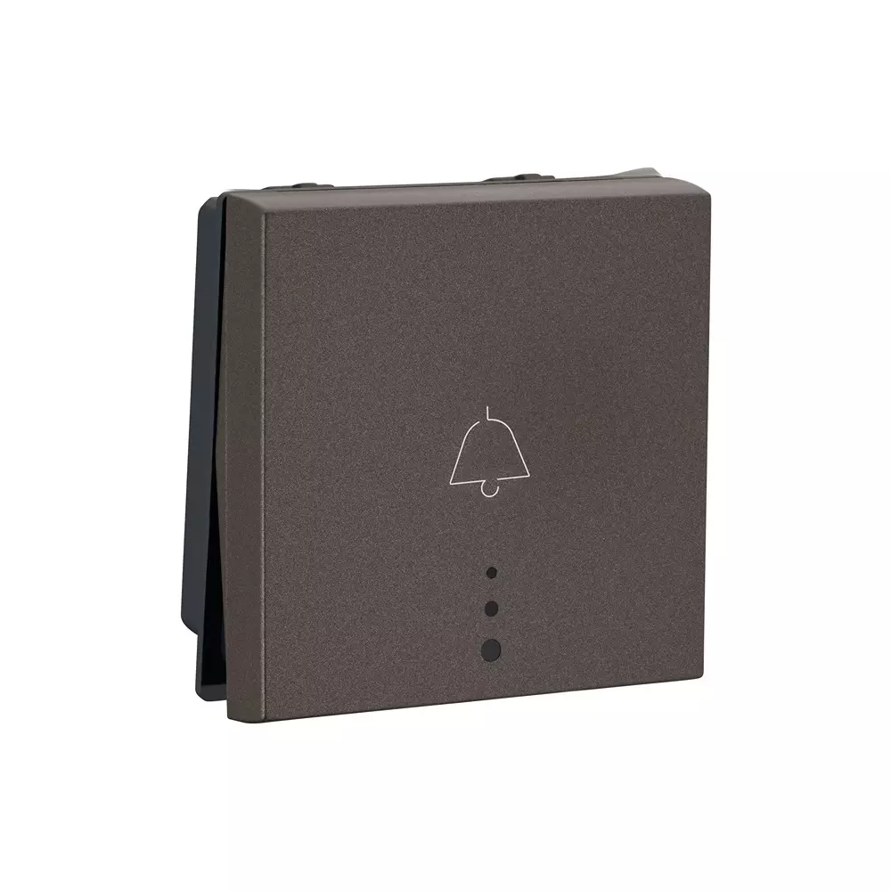 Legrand Bell Push with Indicator Myrius Charcoal Grey 6 Amp 2 Module 1 Way, 6794 23