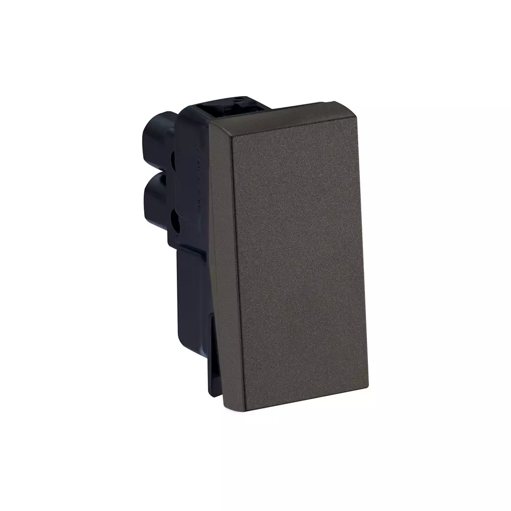 Legrand Push Button Myrius Charcoal Grey 6 Amp 1 Module 1 Way 1 Pole, 6794 18