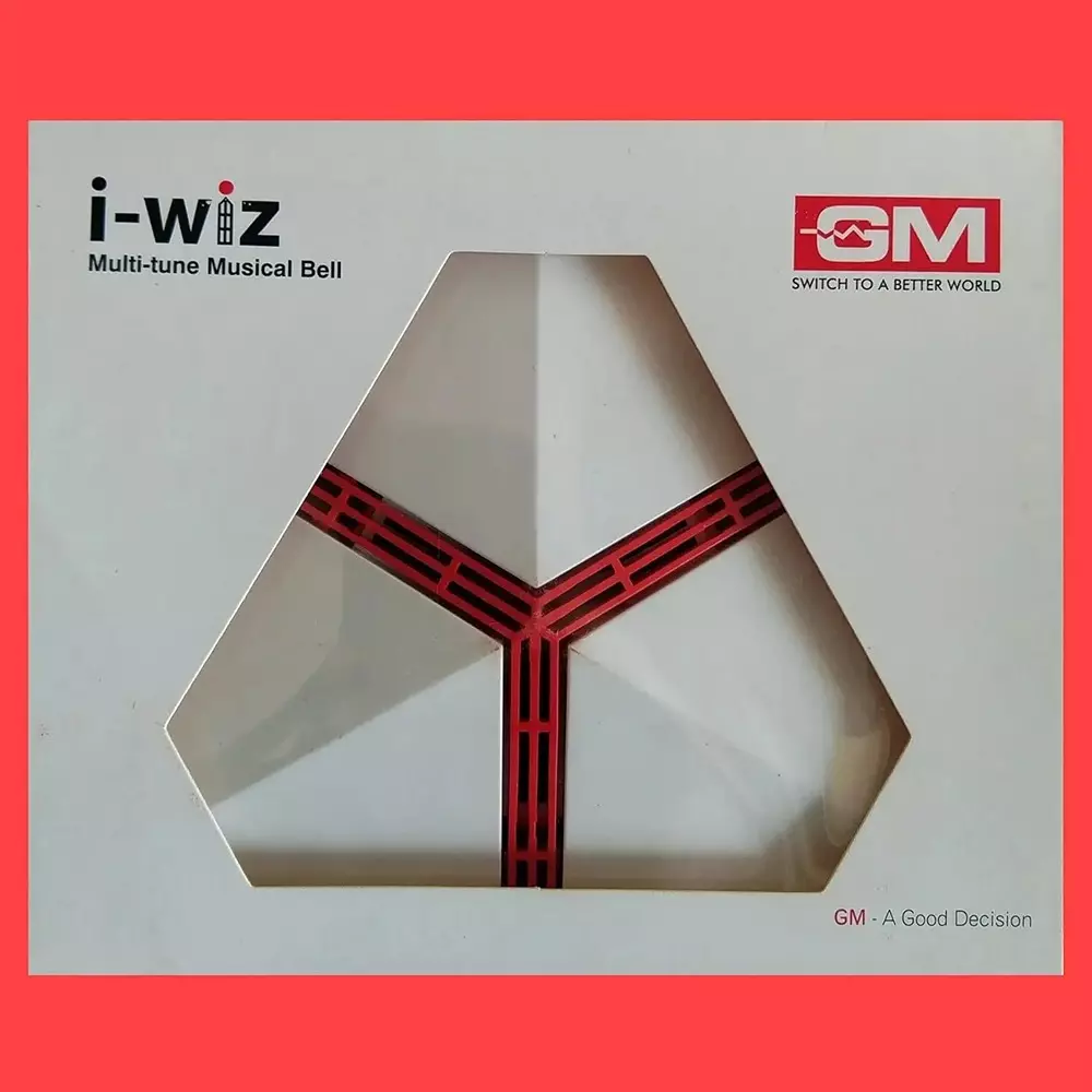 GM I-Wiz Musical Bell With Stereophonic Sound 10 Tune Polypropylene White, Red, 4076