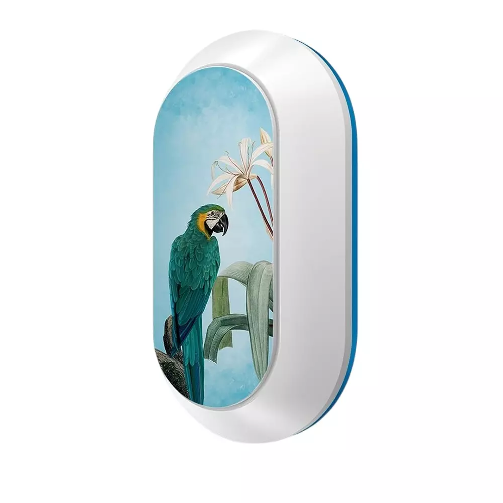 Anchor Smart Parrot Door Bell White & Blue PVC Plastic for Industrial and Home Use, 22666