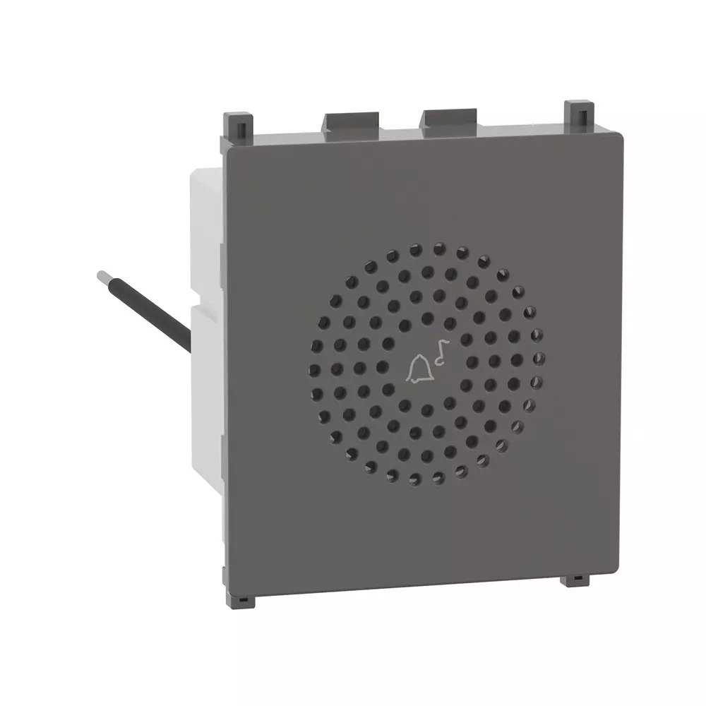 Schneider Electric ZENcelo Series Door Chime Dark Grey Color 2 Module and 230 V AC Operational Voltage, INCHIME8488_BZ