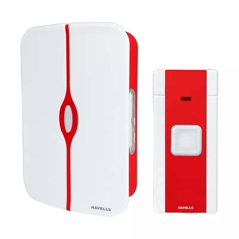 Havells Tango Red Wireless Doorbell, AHNWETR000