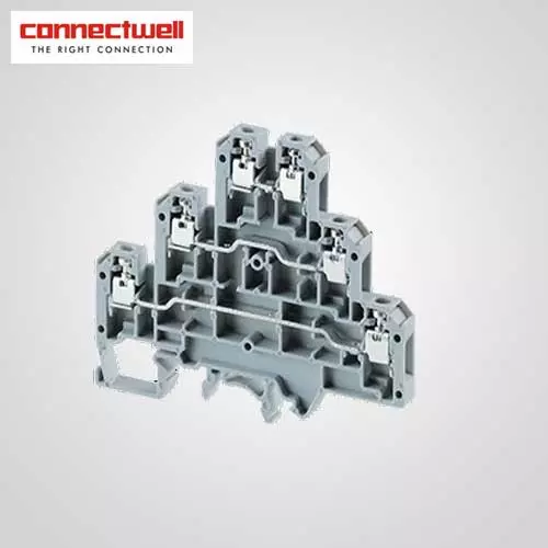 Connectwell CTL2.5UGN 24 Amp 2.5 Sq. mm Green Terminal Block (Pack of 50 Pcs)