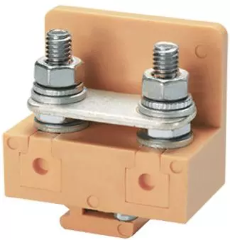 Connectwell 125 A 35 Sq.mm Melamine M6 Stud Type Terminal Block 26x43 mm (Pack of 50 Pcs)